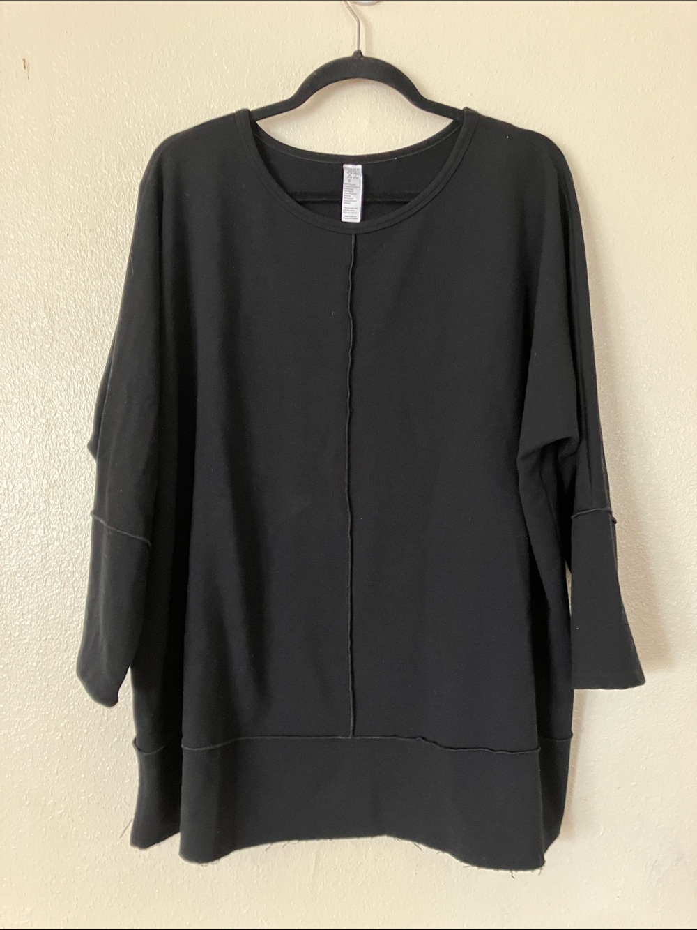 SPANX Black Dolman Sweatshirt, XL